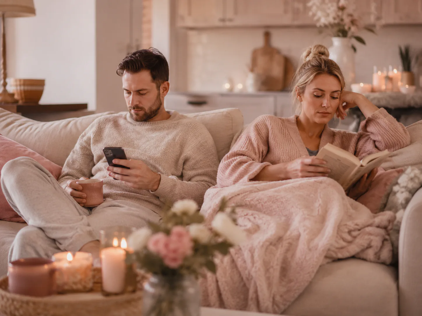 Par som sitter tillsammans men upplever distans i relationen