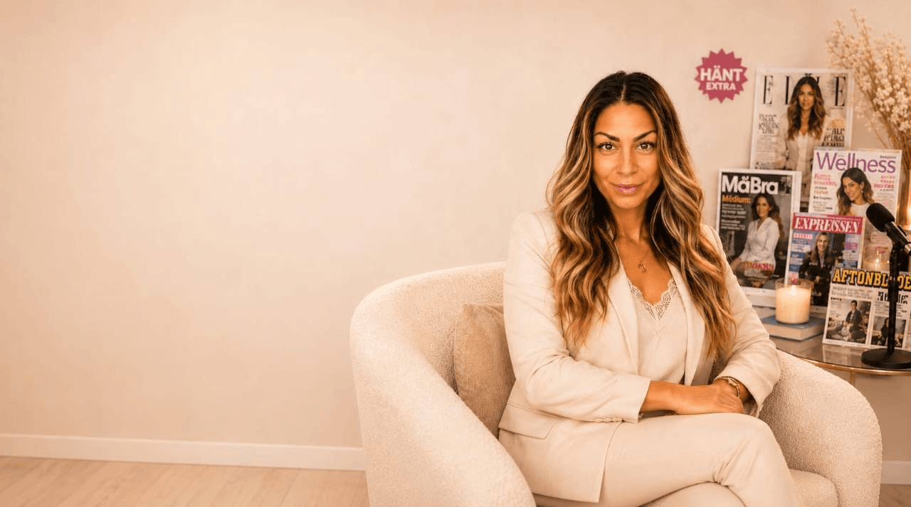 Jessica Norell i en ljus editorial miljö